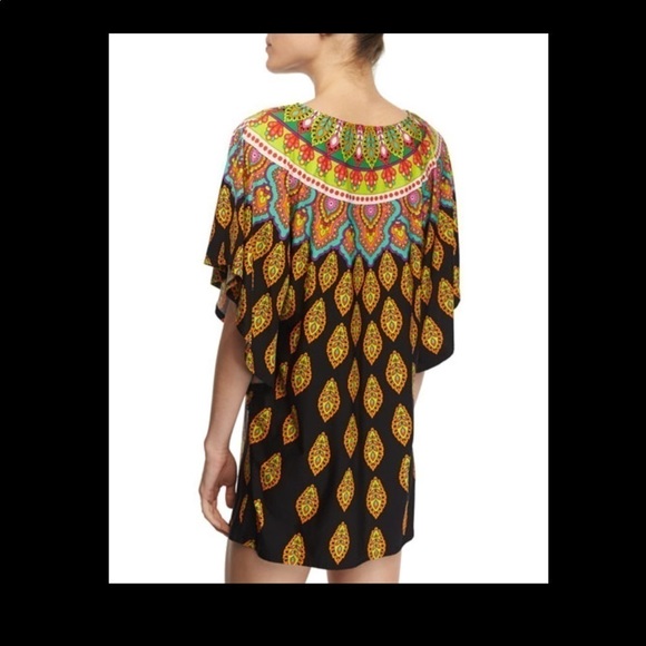 Trina Turk Moroccan Medallion-Print Tunic Coverup SZ S - Picture 2 of 5